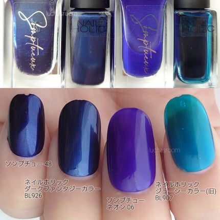 るか @luchasroom on LIPS 「夏にしたいブルーネイル♡手持ちのブルー系ポリッシュをまとめまし..」(4枚目)