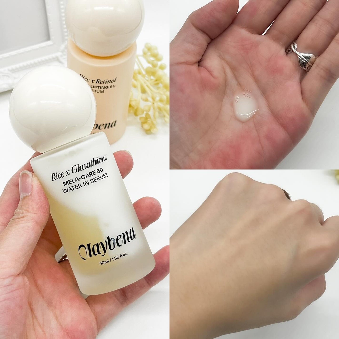 ライスX グルタチオン メラケアー60 ウォーターインセラム/MAYBENA/美容液を使ったクチコミ(2枚目)