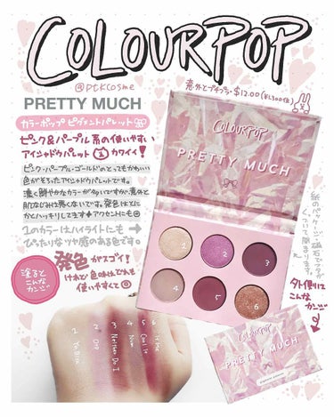 PRETTY MUCH/ColourPop/アイシャドウパレットを使ったクチコミ（1枚目）