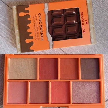 ミニチョコレートアイシャドウパレット チョコオレンジ/MAKEUP REVOLUTION/アイシャドウパレットを使ったクチコミ（2枚目）