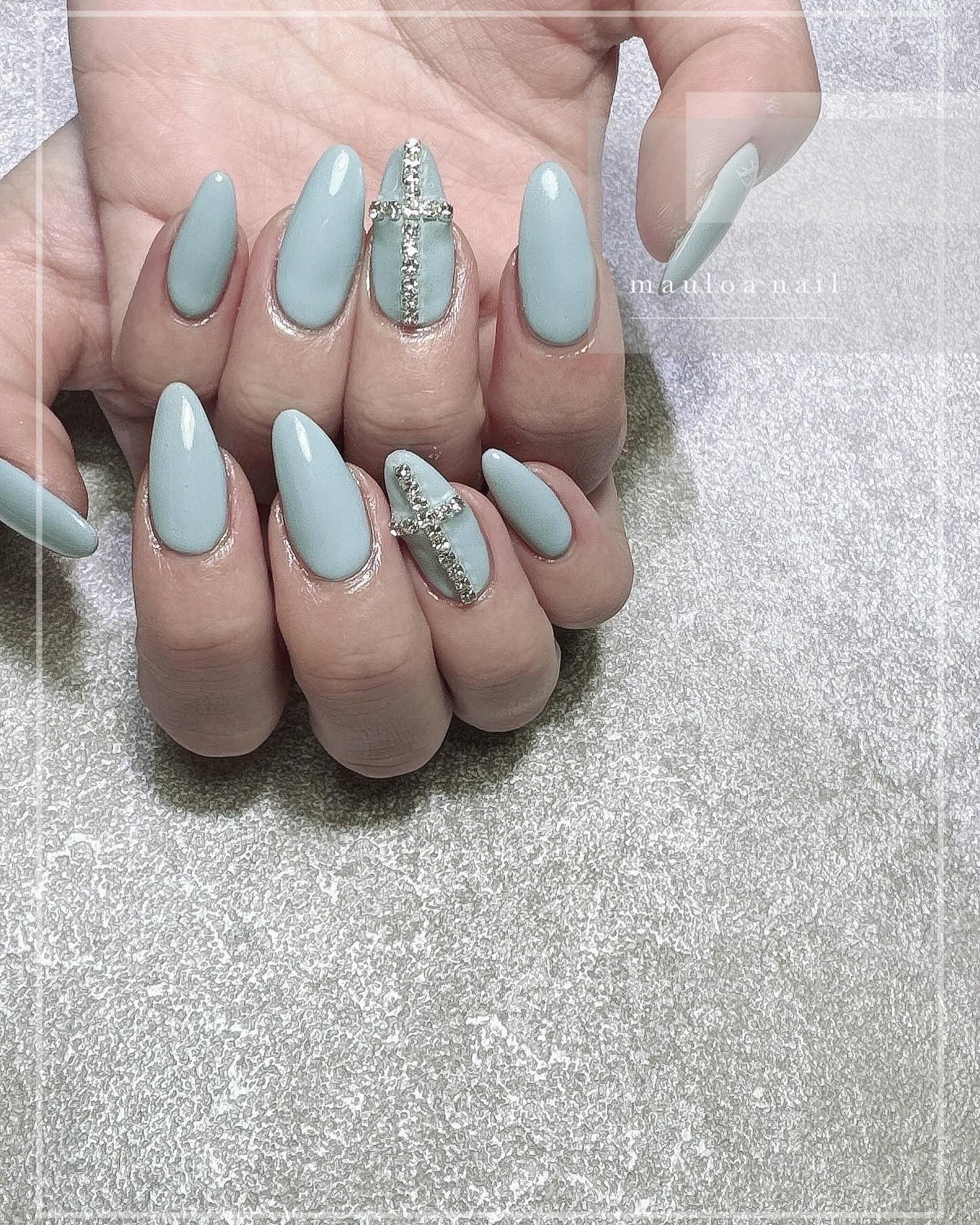 mauloa_nail on LIPS 「・ ブルーネイル🩵いつもありがとうございます✨😊・・ネイルやり..」(1枚目)