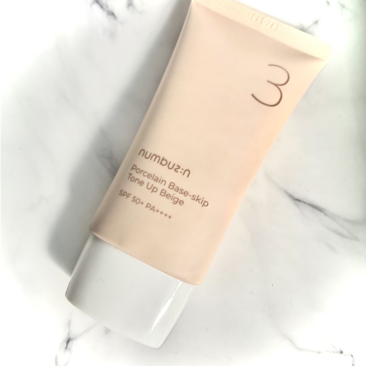 3番 ノーファンデ陶器肌トーンアップクリーム/numbuzin/化粧下地を使ったクチコミ（1枚目）