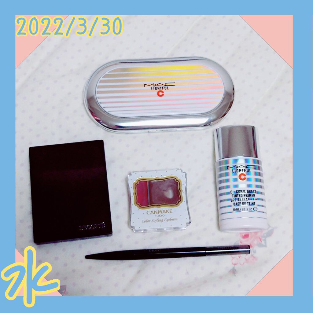 カラースタイリングアイブロウ 01 ボルドーブラウン/キャンメイク/パウダーアイブロウを使ったクチコミ（1枚目）