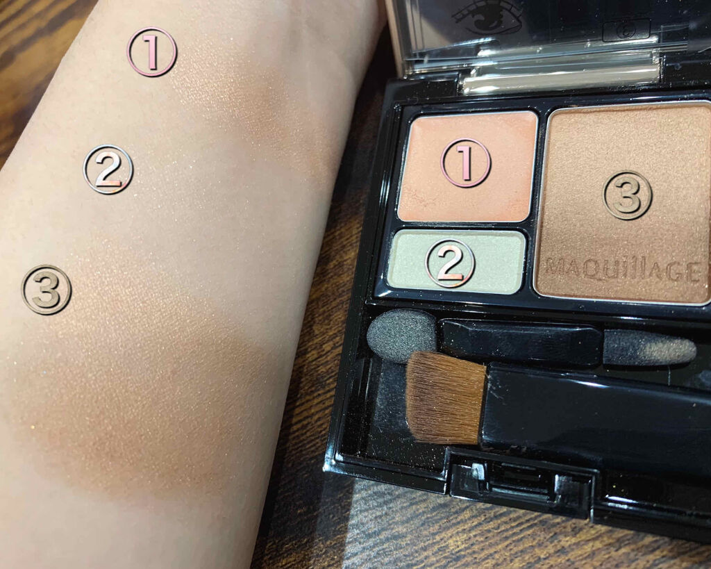 ドラマティックスタイリングアイズＳ/マキアージュ/アイシャドウパレットを使ったクチコミ（3枚目）