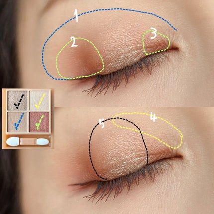 ベージュトーンアイシャドウ/CEZANNE/アイシャドウパレットを使ったクチコミ(5枚目)