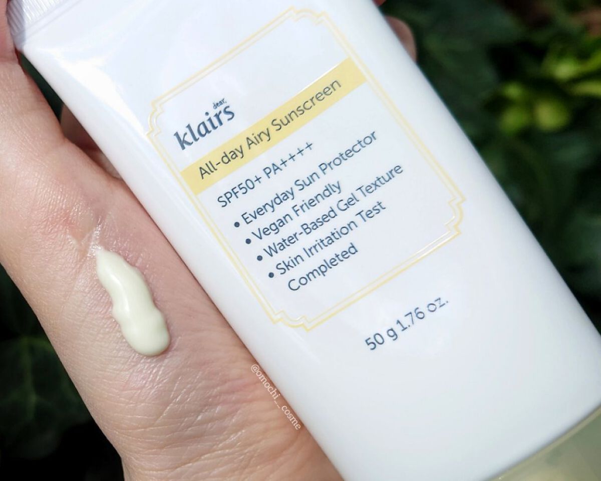 All-day エアリーサンスクリーン50g/Klairs/日焼け止めクリームを使ったクチコミ（3枚目）