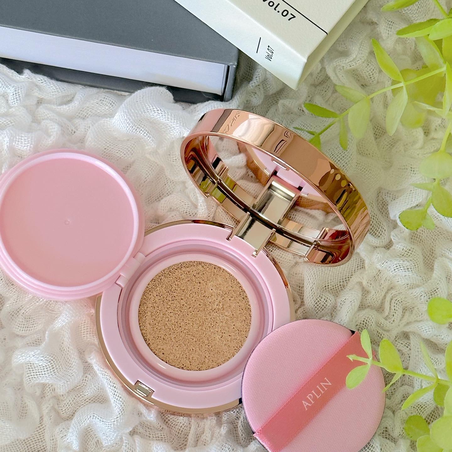 ピンクティーツリーカバークッション/APLIN/クッションファンデーションを使ったクチコミ（3枚目）