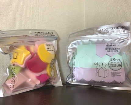 メイクアップアップスポンジ バリューパック、アソート 25個/DAISO/パフ・スポンジを使ったクチコミ(1枚目)