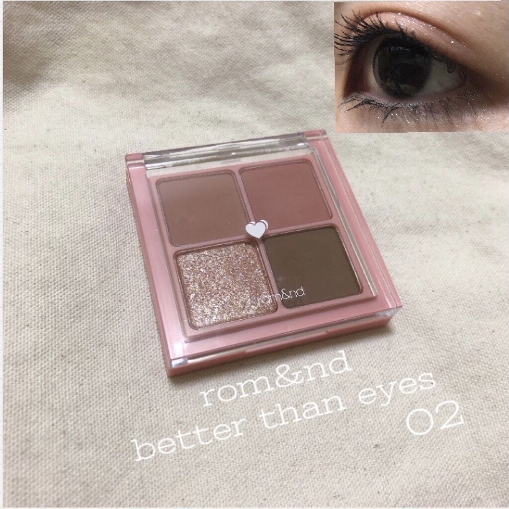 ベターザンアイズ/rom&nd/アイシャドウパレットを使ったクチコミ（1枚目）