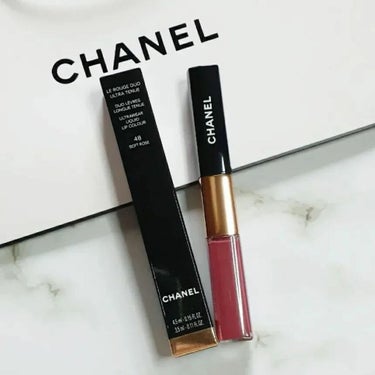 ル ルージュ デュオ ウルトラ トゥニュ 48 ソフト ローズ/CHANEL/リップグロスを使ったクチコミ（1枚目）