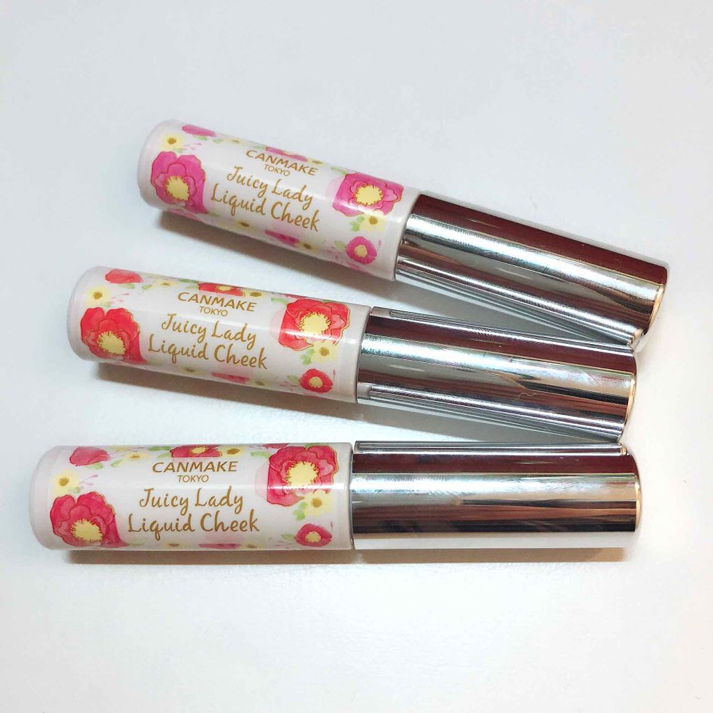 ジューシーレディリキッドチーク/キャンメイク/リキッドチークを使ったクチコミ（1枚目）