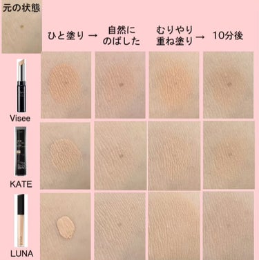 LUNA ロングラスティングチップコンシーラー/SPF34 PA++のクチコミ「 #カバー力 高すぎて感動😭✨
もー好きすぎる！！


プチプラのコンシーラーしか
使ったこと.....」（3枚目）