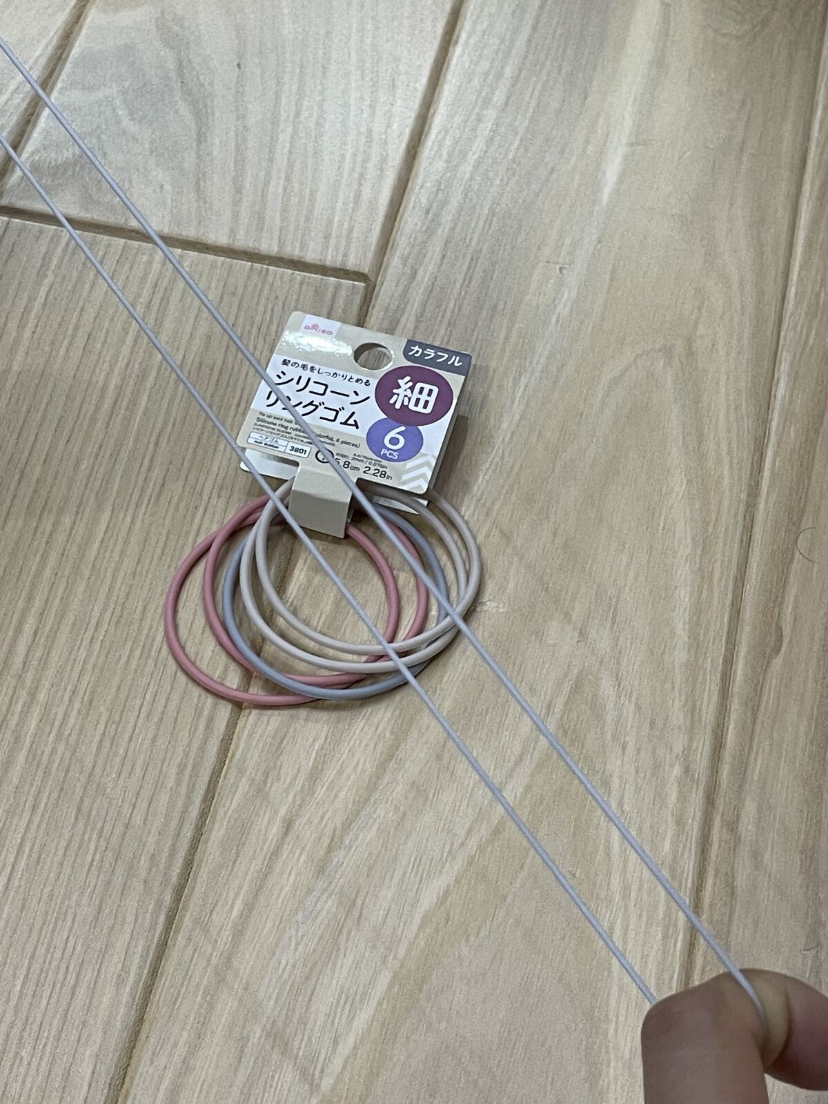 シリコーンリングゴム/DAISO/ヘアアクセサリーを使ったクチコミ（2枚目）