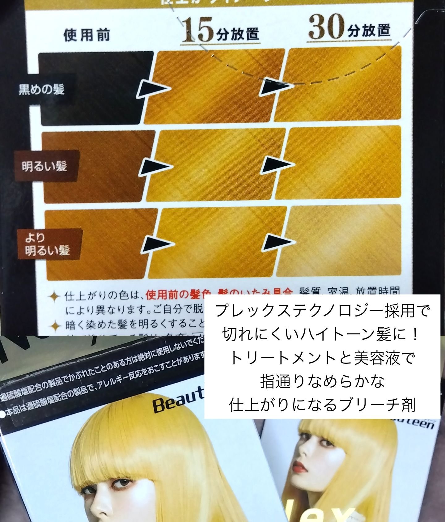 プレックスブリーチ/ビューティーン/ブリーチ剤を使ったクチコミ（2枚目）