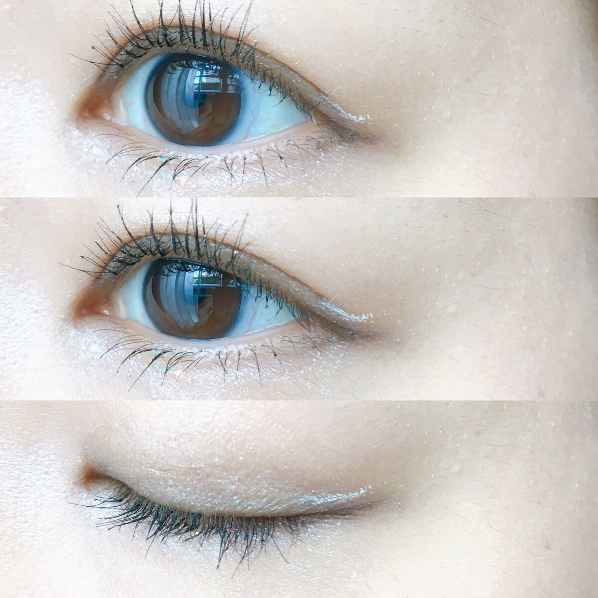 🧡pyu🧡 on LIPS 「銀×白❄️雪アイメイク 冬っぽいアイメイクがしたく