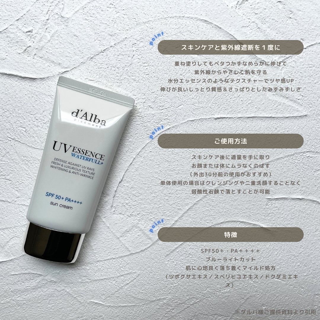 ダルバ ウォータフル エッセンス サンクリーム/ダルバ/日焼け止めクリームを使ったクチコミ(4枚目)
