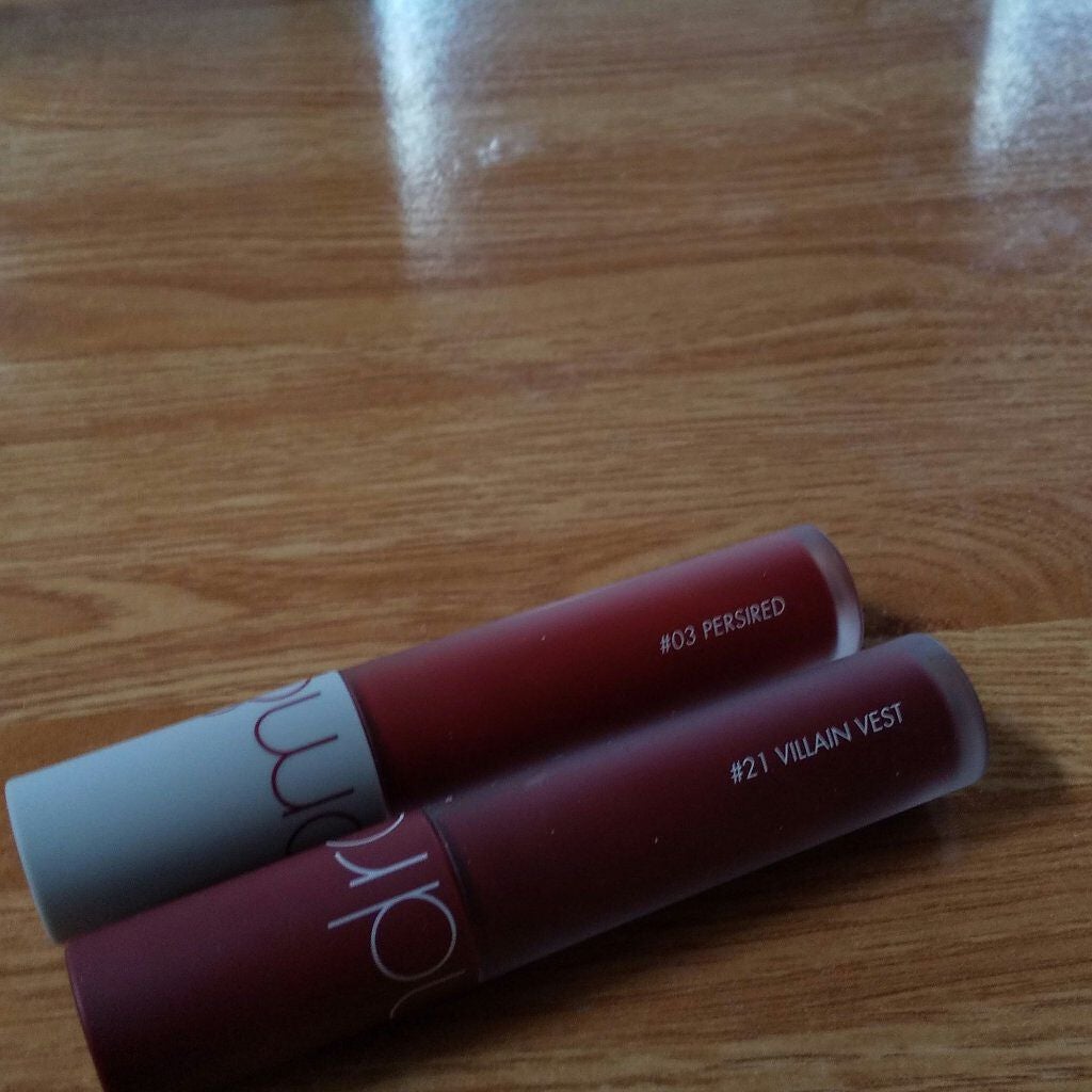 コスメと7MEN侍が大好き!! on LIPS 「手前からロムアンドのゼロベルベットティント♯21.♯03です。..」(1枚目)