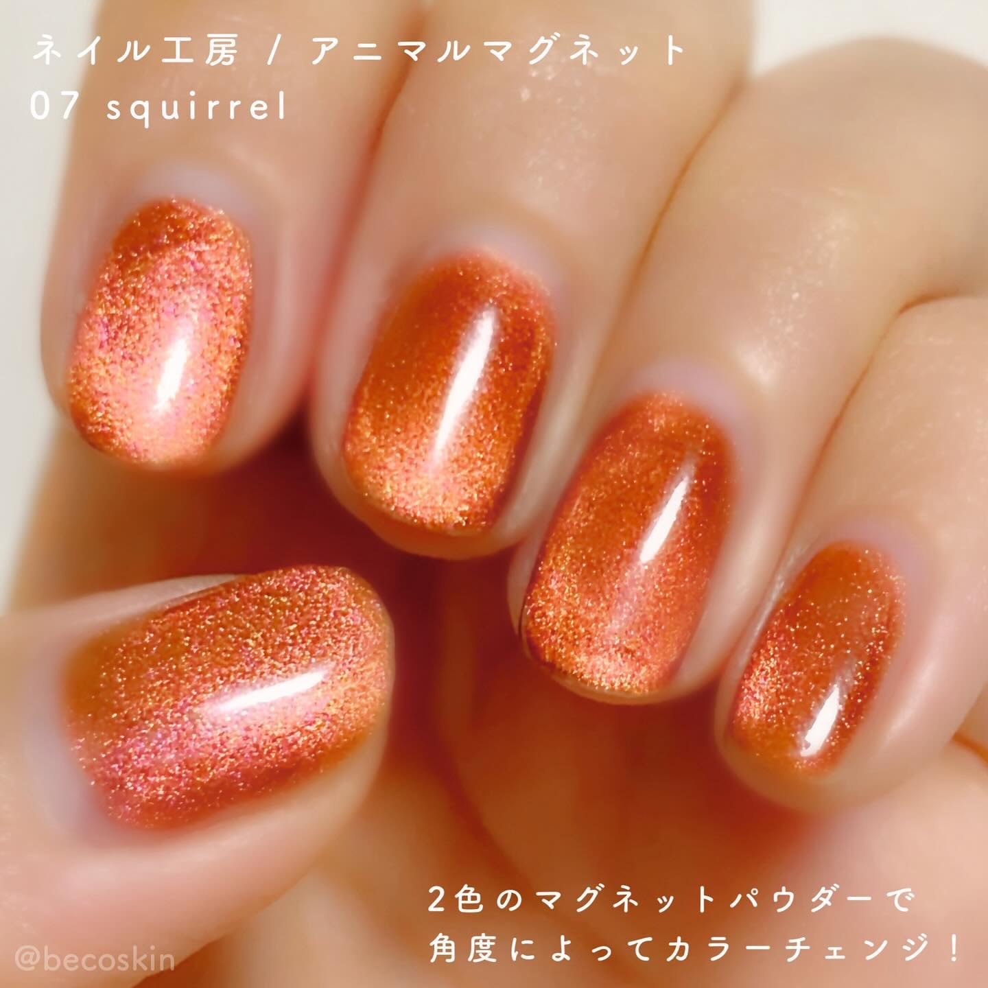 アニマルマグネットジェル/ネイル工房/ジェルネイルを使ったクチコミ（2枚目）