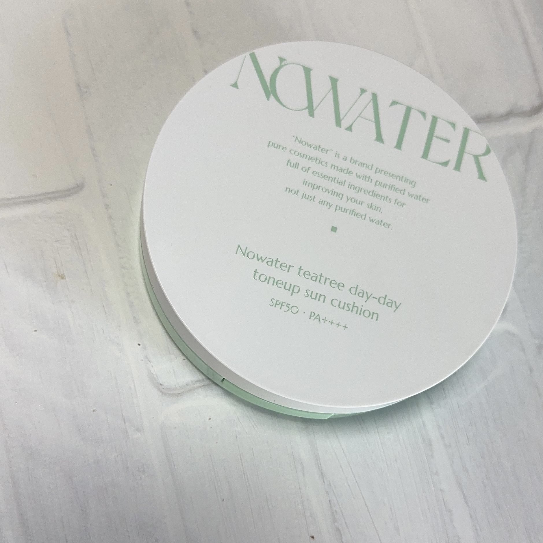 ティーツリーデイデイトーンアップサンクッション/NOWATER/日焼け止めローションを使ったクチコミ（1枚目）