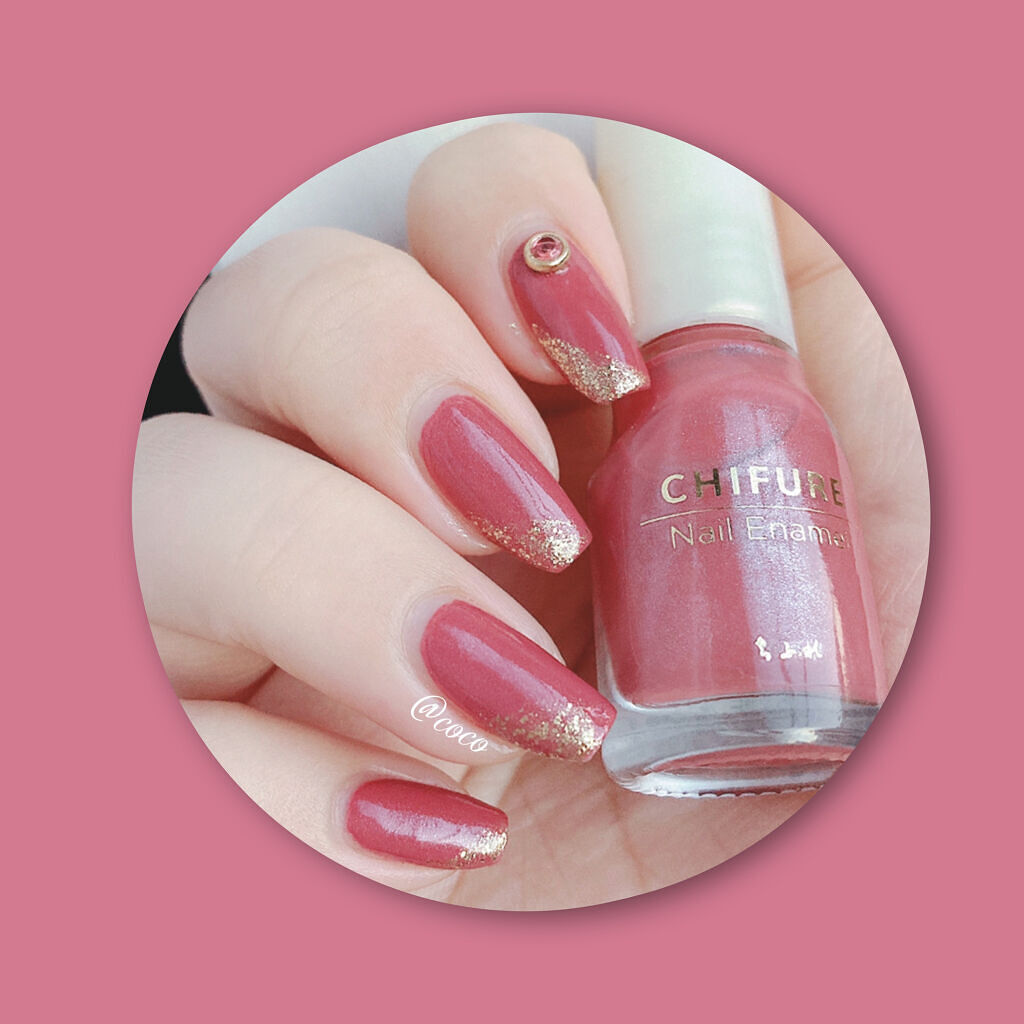 ネイル エナメル 242 ローズ系パール/ちふれ/マニキュアを使ったクチコミ（2枚目）