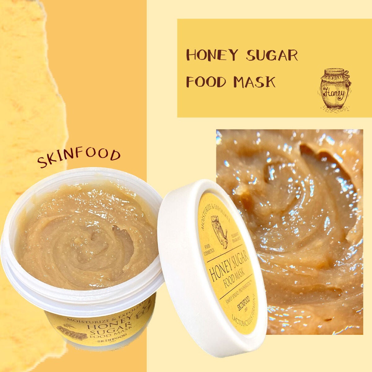 ハニーシュガー フードマスク/SKINFOOD/洗い流すパック・マスクを使ったクチコミ(1枚目)