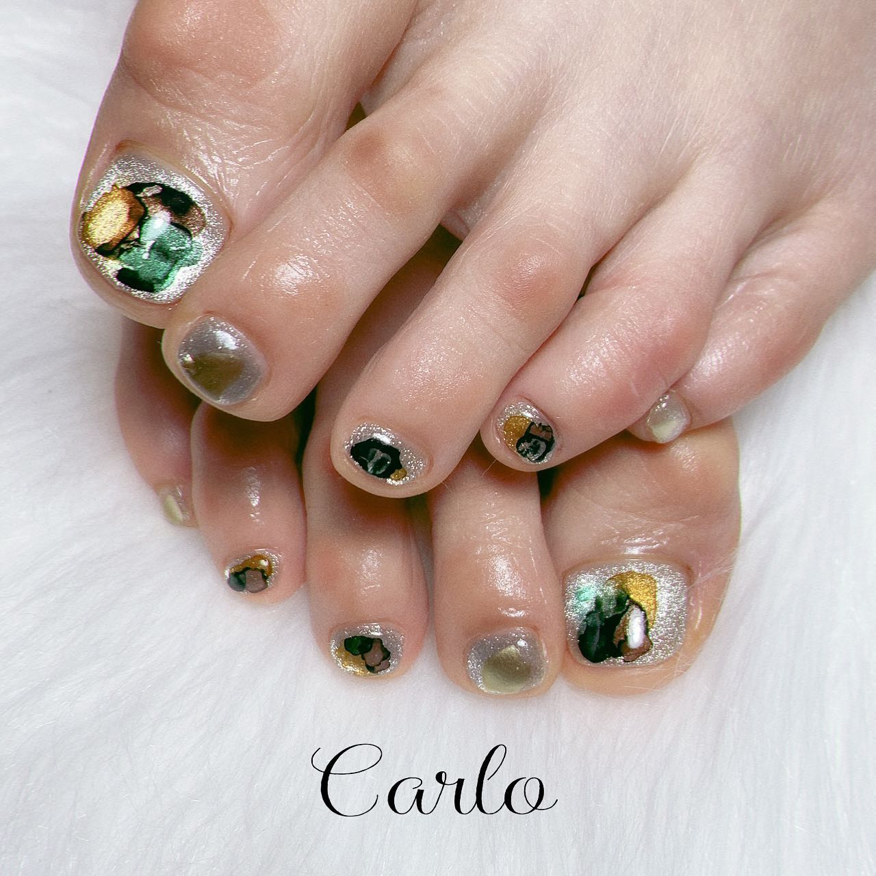 YUKA on LIPS 「【inknail】所沢市ネイルサロン|Carlo.フットネイル..」(1枚目)