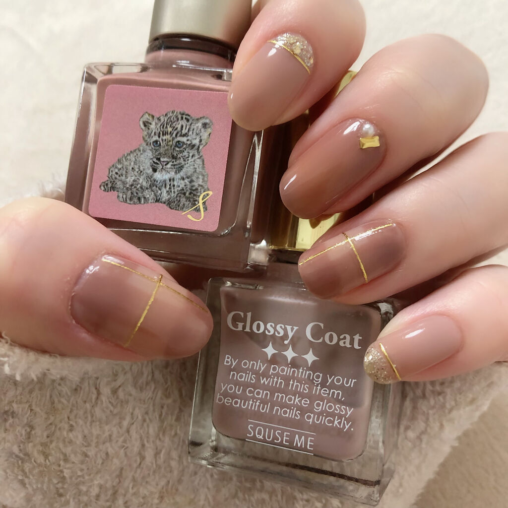 グロッシーコート/スキューズミー/オールインワンネイルを使ったクチコミ（1枚目）