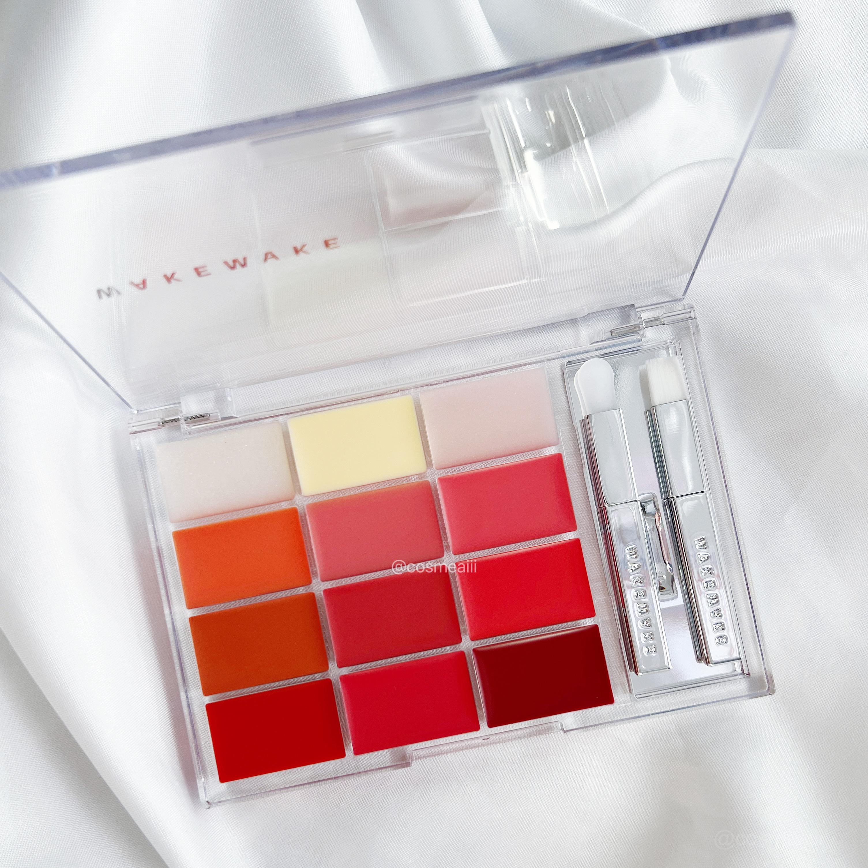 ソフトカラーリングリップパレット 02 PEAK PEACH GLOWING/wakemake/口紅を使ったクチコミ（3枚目）