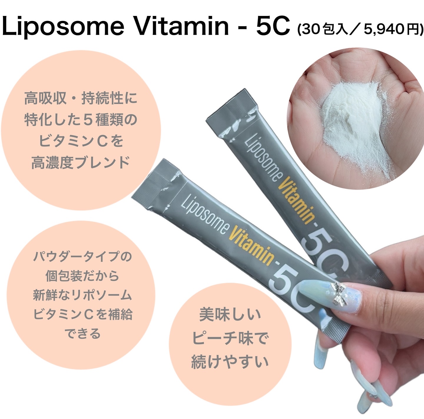 Liposome Vitamin - 5C/renaTerra/美容サプリメントを使ったクチコミ（2枚目）
