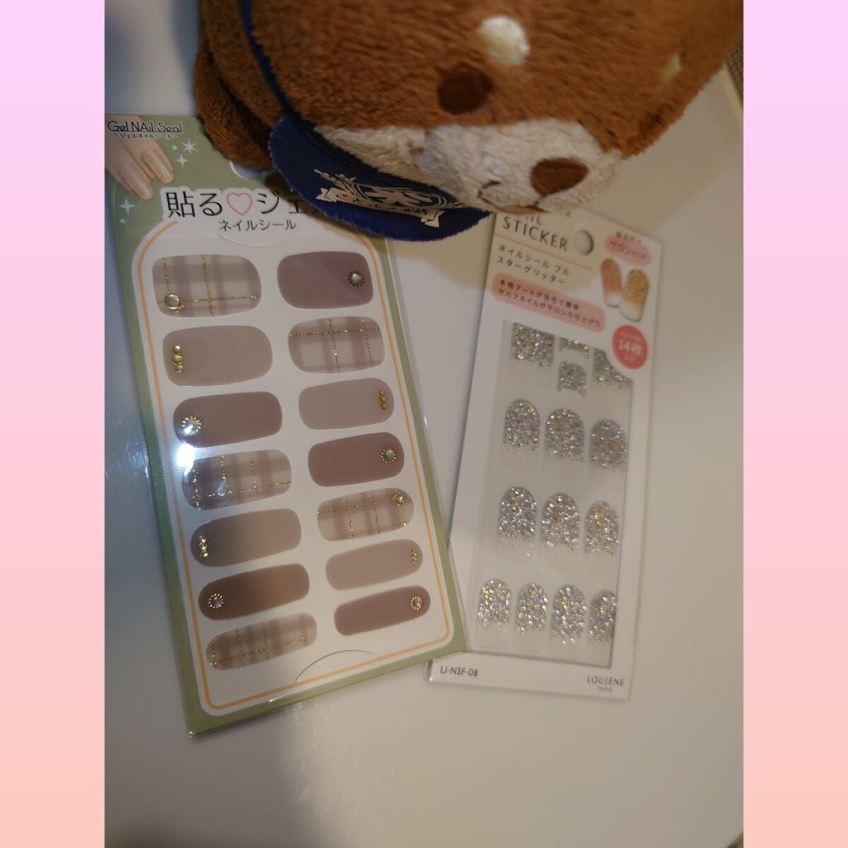 貼るジェルネイル/セリア/ネイルシールを使ったクチコミ(2枚目)