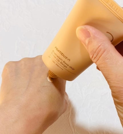 3番 ノーファンデ陶器肌トーンアップクリーム/numbuzin/化粧下地を使ったクチコミ(2枚目)