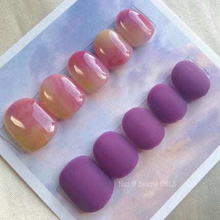 ぴよこれいと あうるす on LIPS 「アキクイーンとマットなデフォルメぶどう。シンプルに色で遊ぶ、究..」(2枚目)