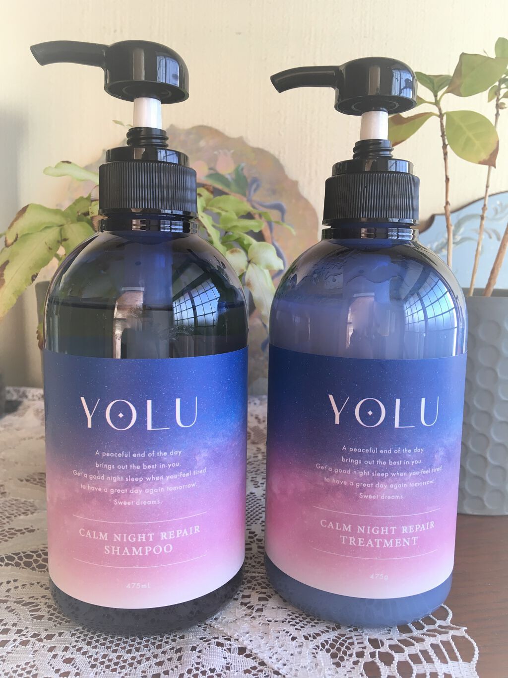カームナイトリペアシャンプー／トリートメント/YOLU/市販シャンプーを使ったクチコミ（1枚目）