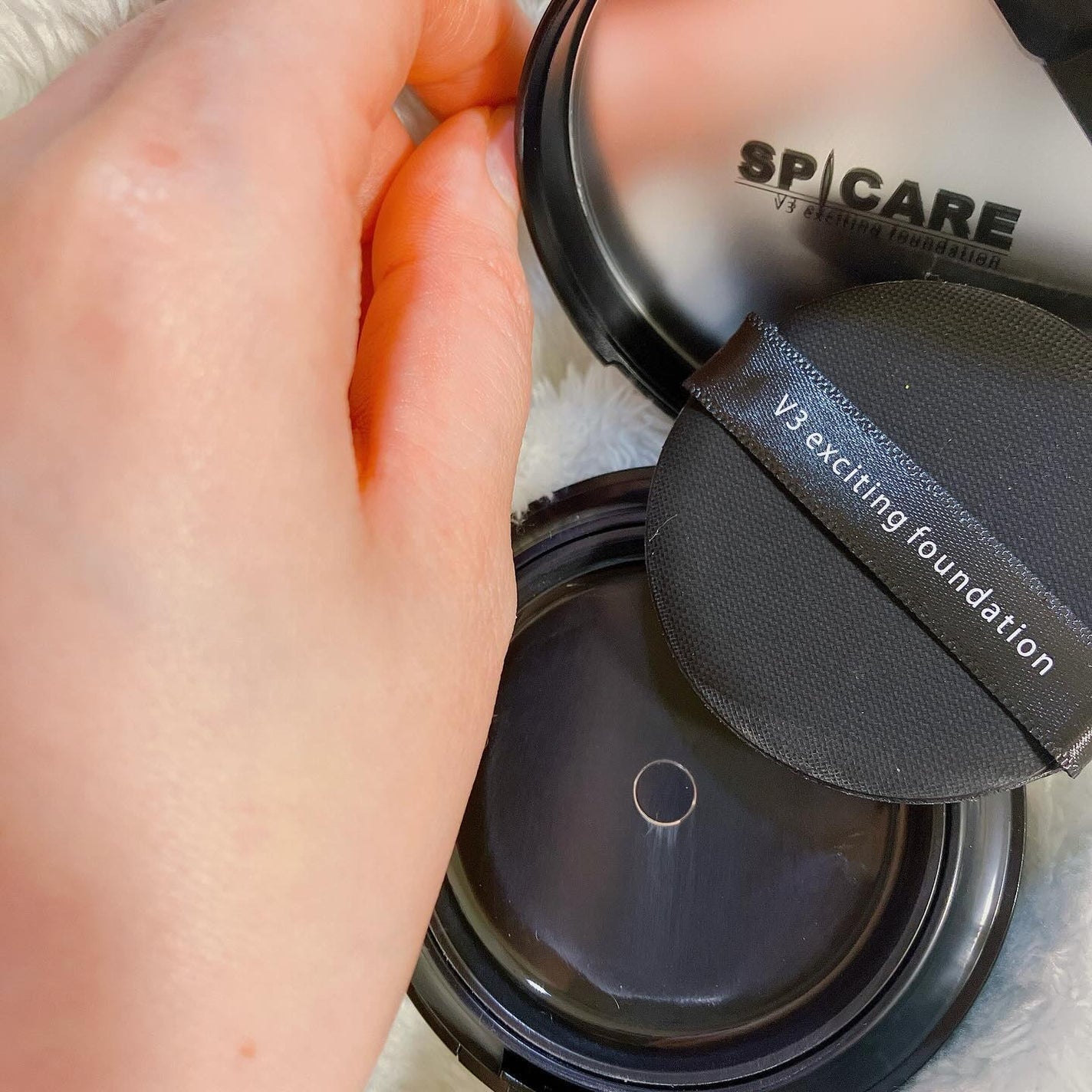 V3 エキサイティングファンデーション/SPICARE/クッションファンデーションを使ったクチコミ(2枚目)