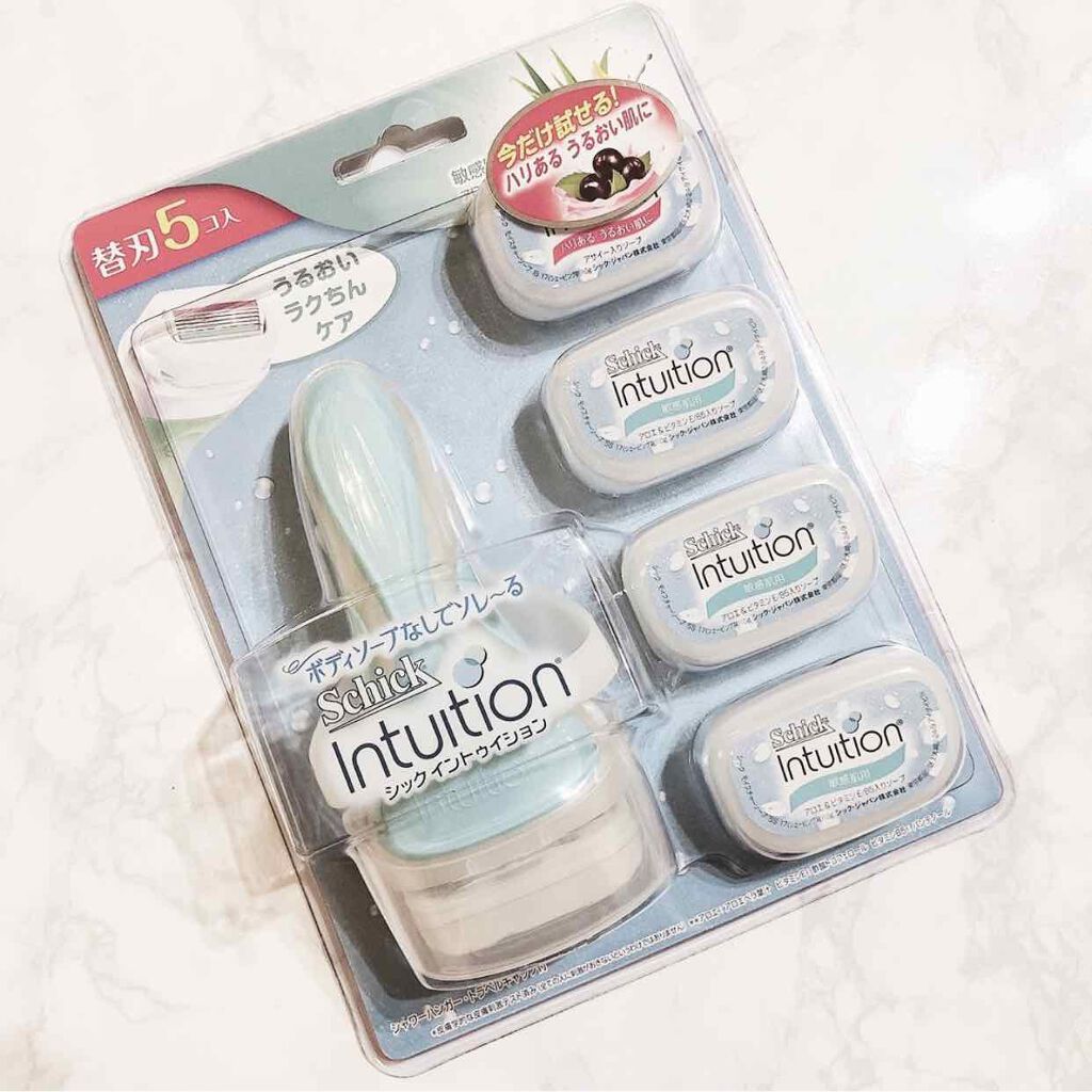 イントゥイション 敏感肌用 ホルダー （刃付き）＋替刃１コ/イントゥイション/シェーバーを使ったクチコミ（1枚目）