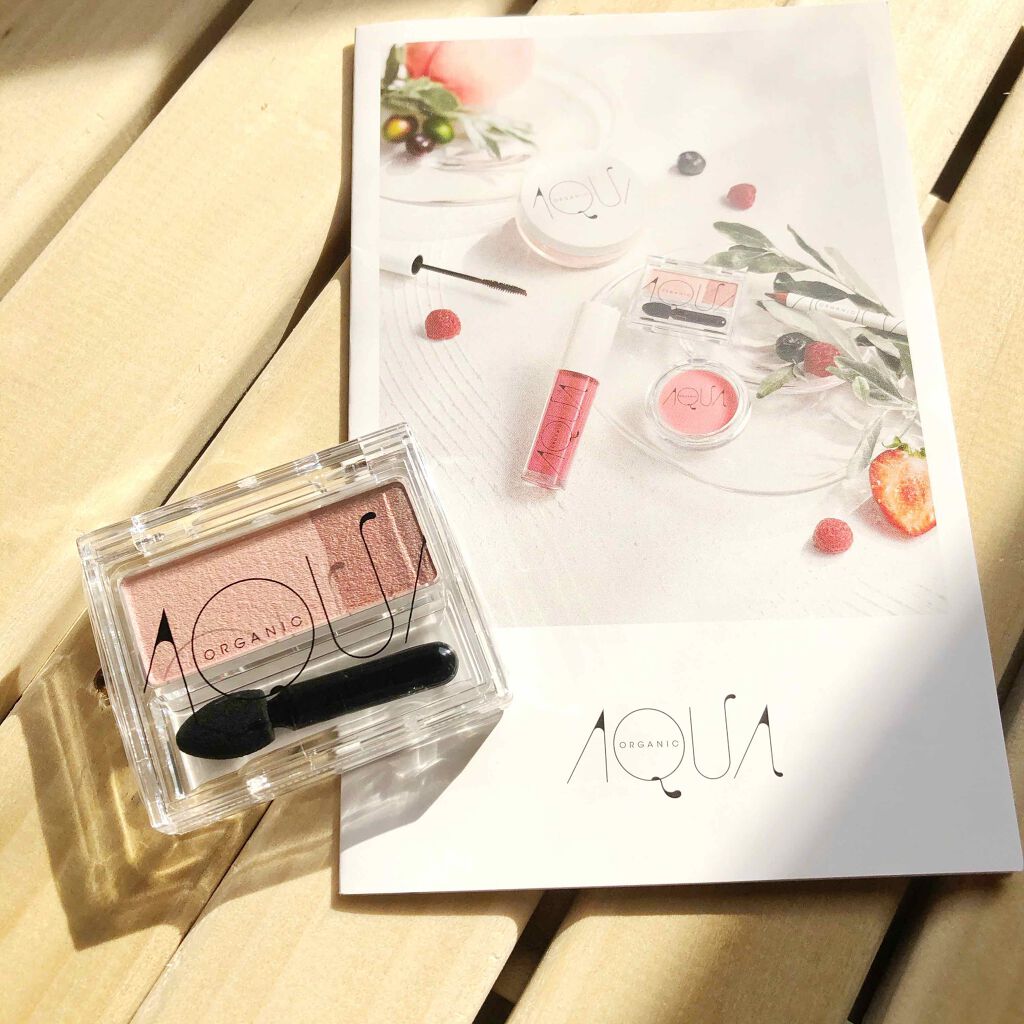 オーガニックデュオシャドー/アクア・アクア/アイシャドウパレットを使ったクチコミ（1枚目）