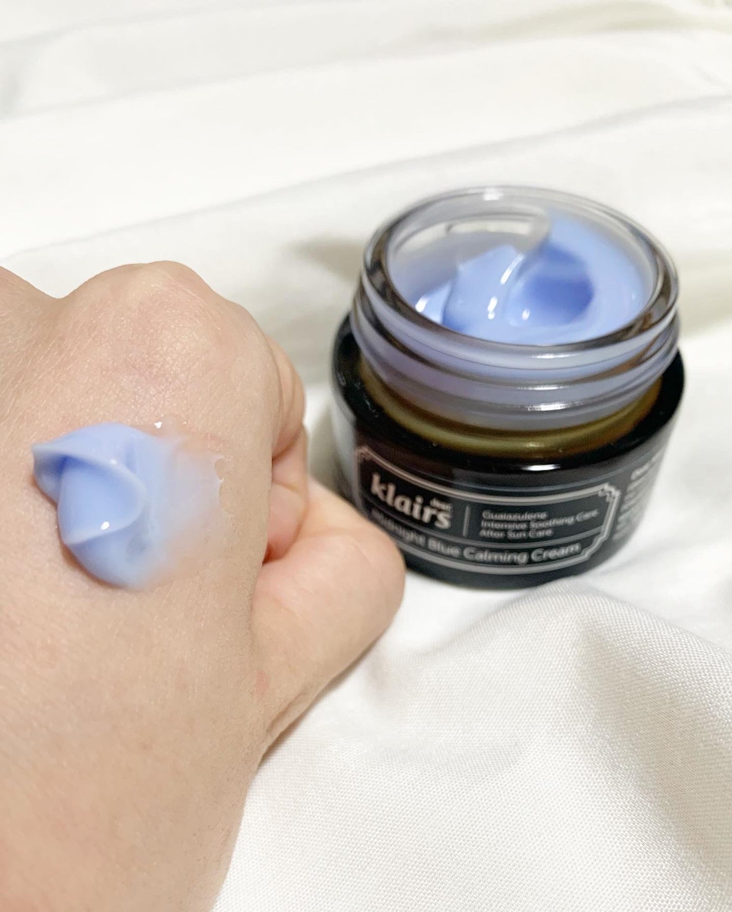 ミッドナイトブルーカーミングクリーム/Klairs/フェイスクリームを使ったクチコミ(4枚目)