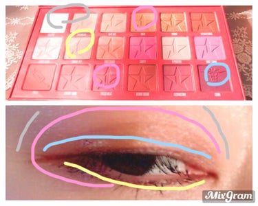 BLOOD SUGAR Eyeshadow Palette/Jeffree Star Cosmetics/アイシャドウパレットを使ったクチコミ（3枚目）