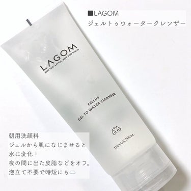 ラゴム ジェルトゥウォーター クレンザー(朝用洗顔)/LAGOM /洗顔フォームを使ったクチコミ（2枚目）