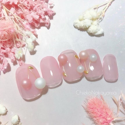 なかやまちえこ on LIPS 「🍒⠀365日ネイル41日め⠀2022年は1日1ネイル制作365..」(1枚目)