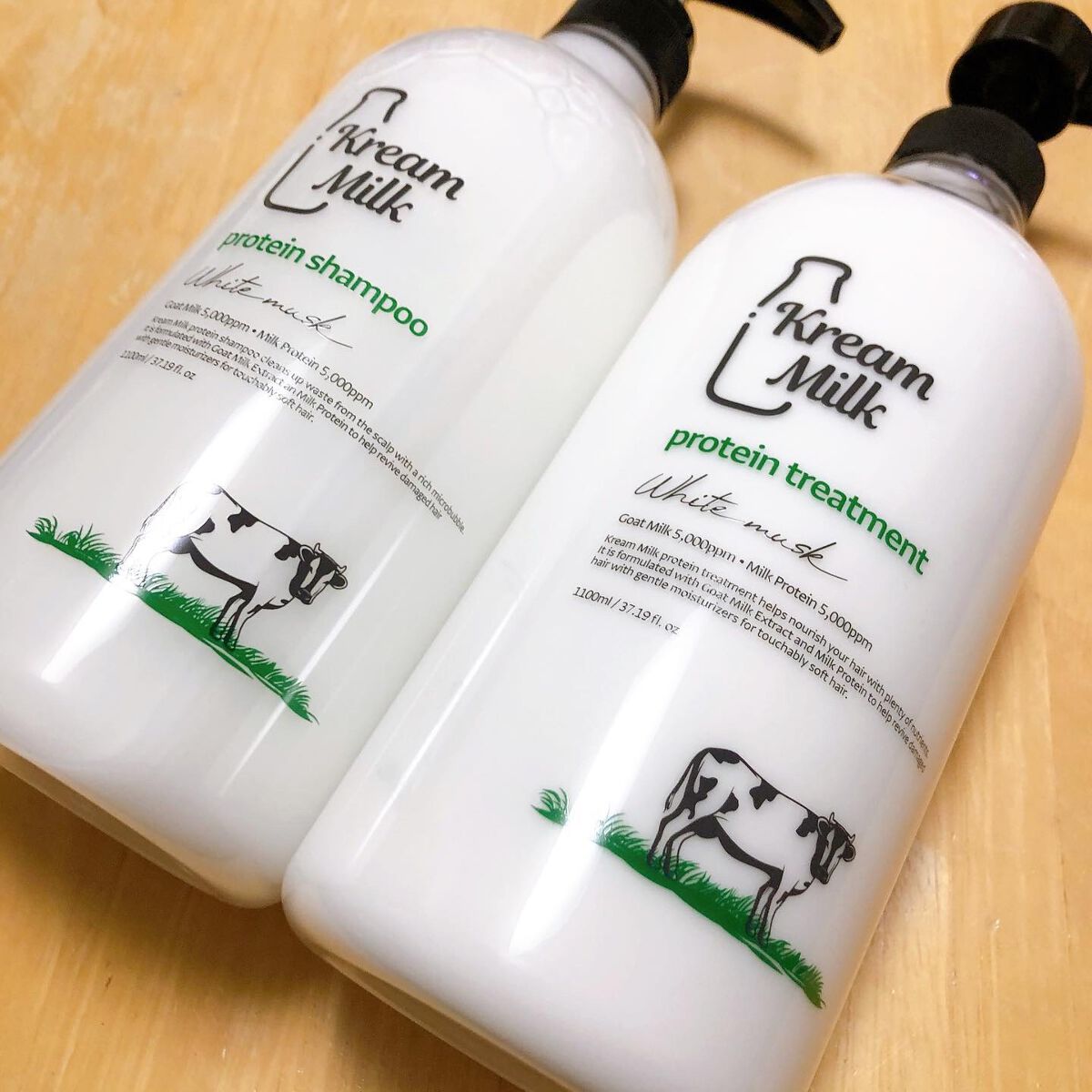 プロテインシャンプー／トリートメント/Kream Milk/シャンプー・コンディショナーを使ったクチコミ（2枚目）
