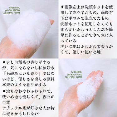 beplain 緑豆弱酸性クレンジングのクチコミ「☑︎beplain
【GREENFUL pH-BALANCED CLEANSING FOAM】.....」（3枚目）