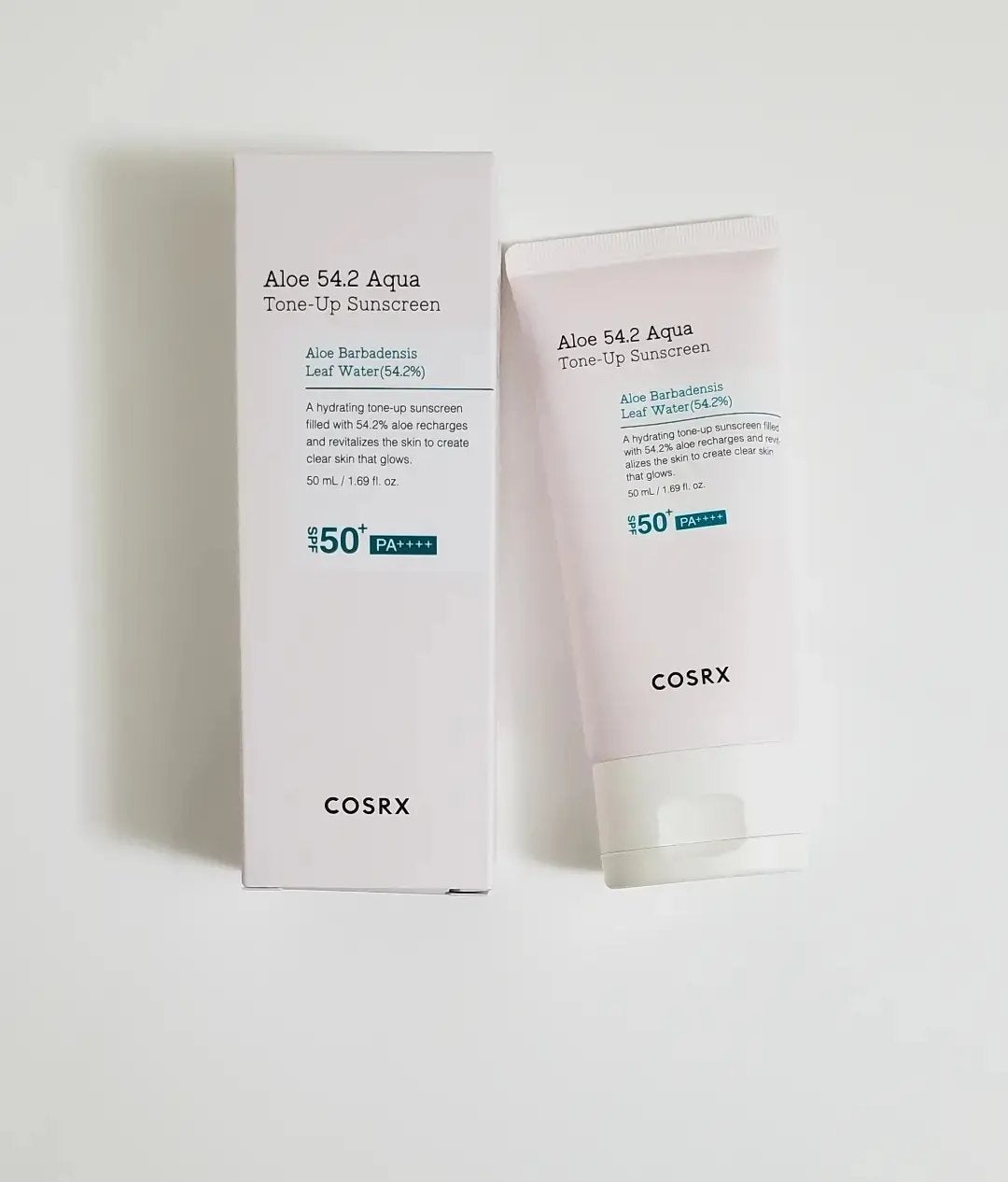 アロエ54.2アクアトーンアップUVクリーム SPF50+ PA++++/COSRX/日焼け止めクリームを使ったクチコミ(1枚目)
