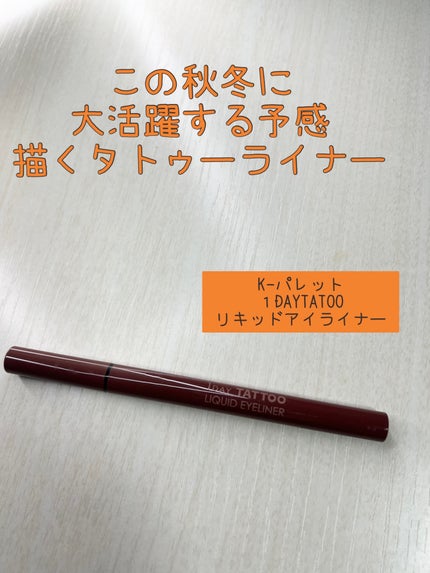 1DAY TATTOO リキッドアイライナー/K-パレット/リキッドアイライナーを使ったクチコミ(1枚目)