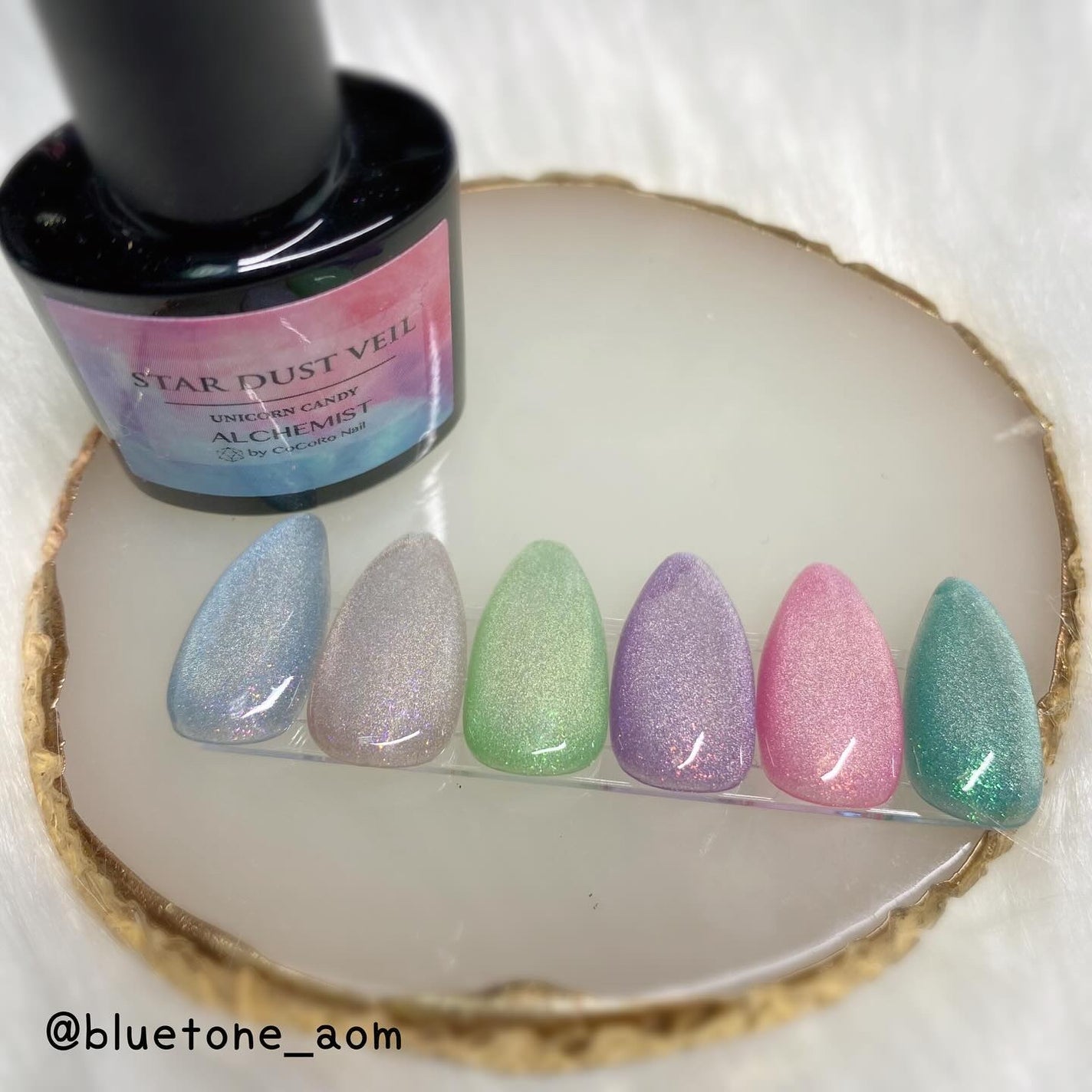 STAR DUST VEIL UNICORN CANDY/cocoronail/ジェルネイルを使ったクチコミ(7枚目)