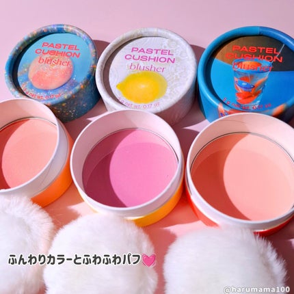 パステルクッションブラッシャー 01ピーチ/THE FACE SHOP/パウダーチークを使ったクチコミ(3枚目)