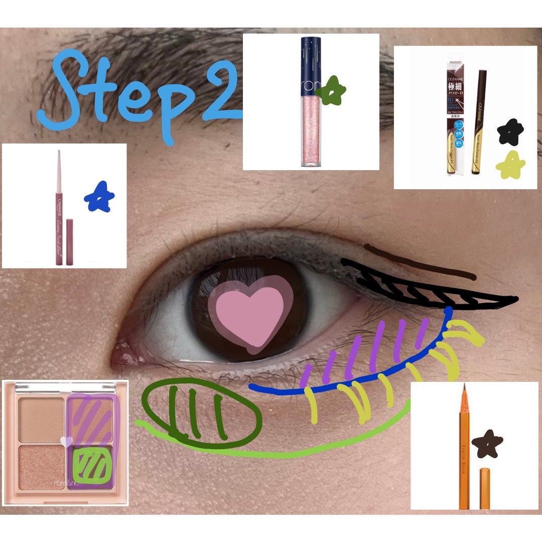 クリーミータッチライナー/キャンメイク/ジェルアイライナーを使ったクチコミ(3枚目)