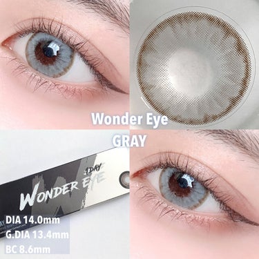 ann365lens ワンダーアイのクチコミ「\  超高発色なハーフ系カラコン🤍  /


Wonder Eye
GRAY


1day
D.....」（2枚目）