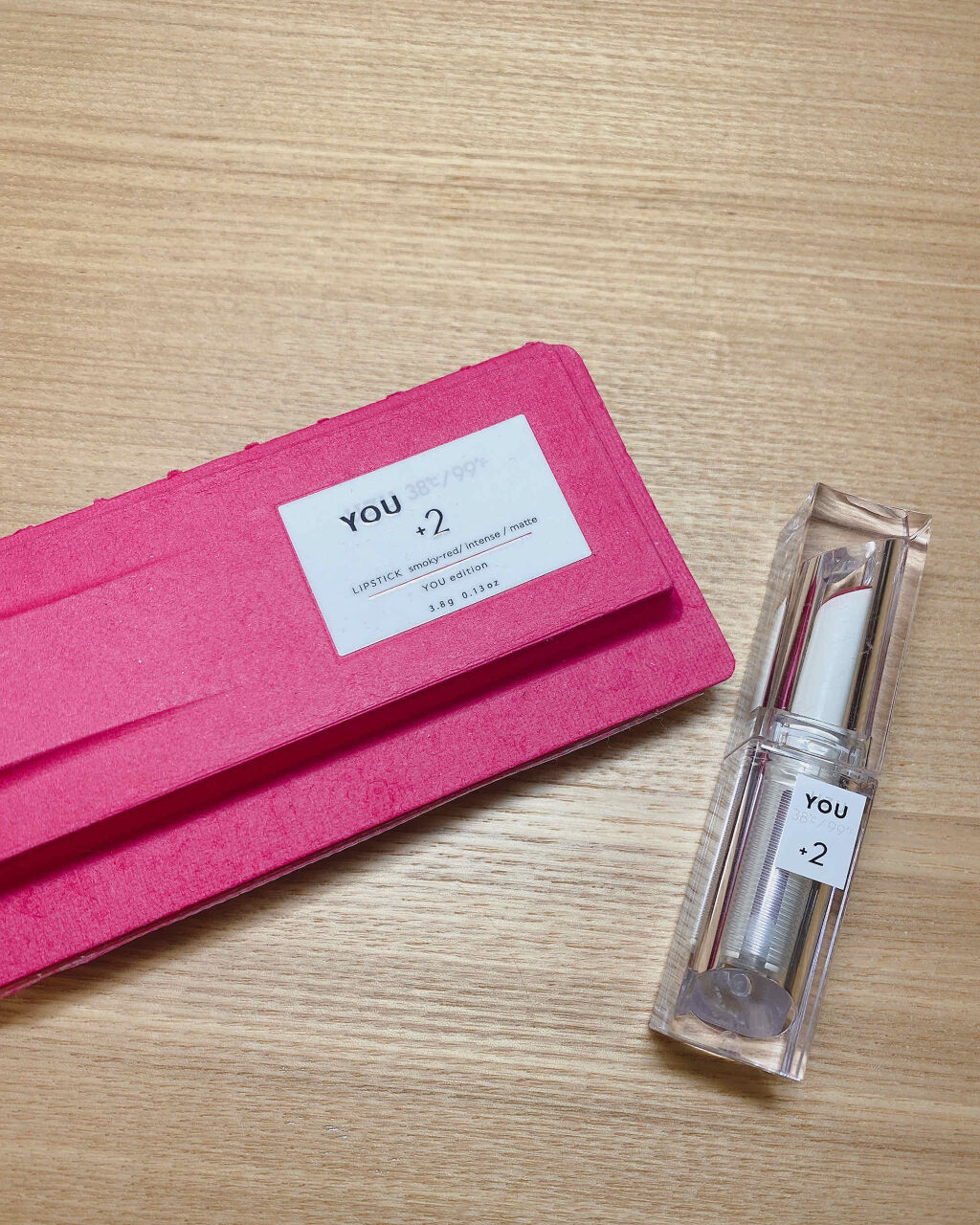 38℃/99℉ LIPSTICK  ＜YOU＞/UZU BY FLOWFUSHI/口紅を使ったクチコミ（2枚目）