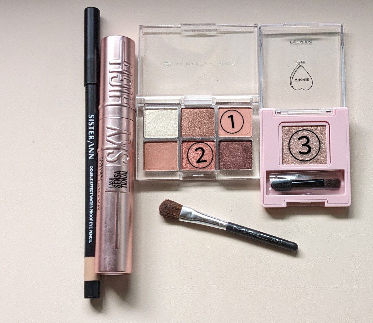 AC 6アイカラーパレット 01 コットンローズ/AC MAKEUP/アイシャドウパレットを使ったクチコミ（2枚目）